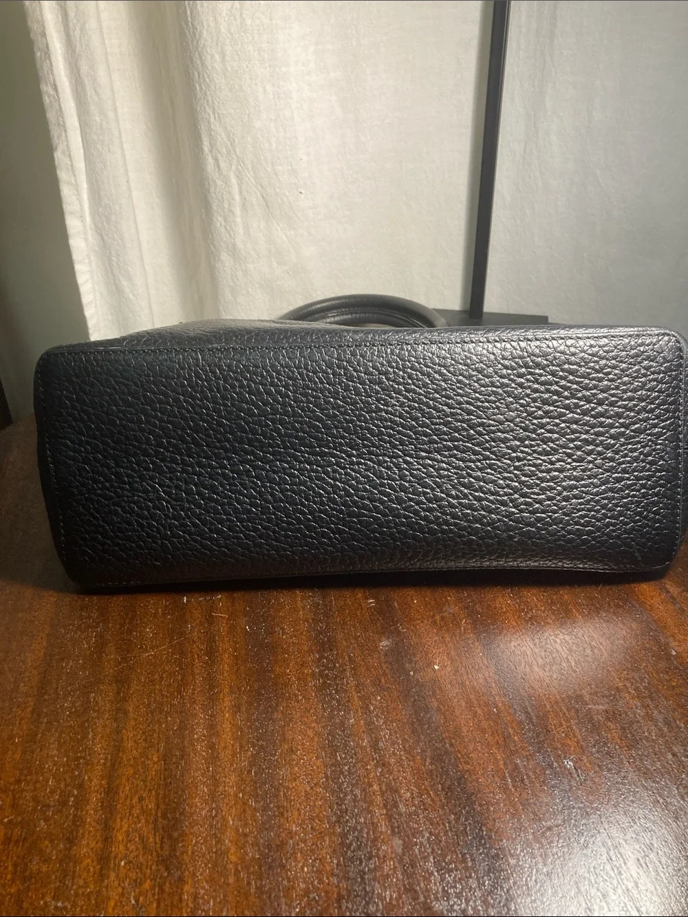 kate spade Black Pebbled Leather Dome Bay Street Rachel Satchel